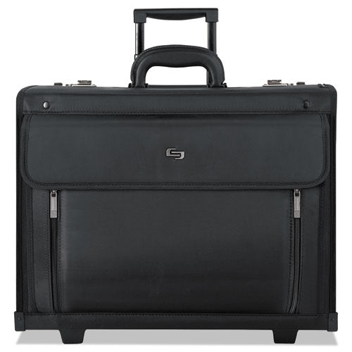 Image of Solo Classic Rolling Catalog Case, Fits Devices Up to 16", Polyester, 18 x 8 x 14, Black