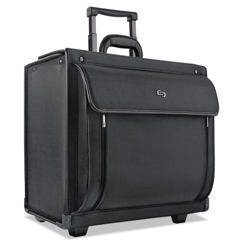 Image of Solo Classic Rolling Catalog Case, Fits Devices Up to 16", Polyester, 18 x 8 x 14, Black