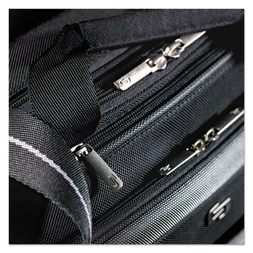 Image of Solo Pro CheckFast Briefcase, Fits Devices Up to 17.3", Polyester, 17 x 5.5 x 13.75, Black