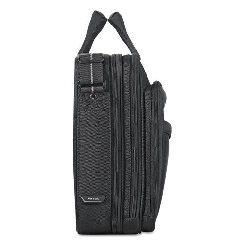 Image of Solo Pro CheckFast Briefcase, Fits Devices Up to 17.3", Polyester, 17 x 5.5 x 13.75, Black