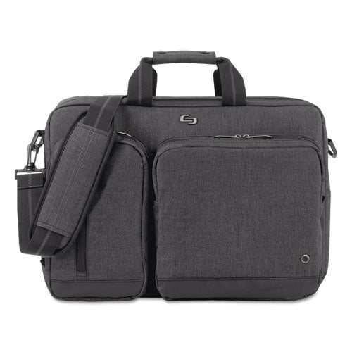 Image of Solo Urban Hybrid Briefcase, Fits Devices Up to 15.6", Polyester, 16.75" x 4" x 12", Gray