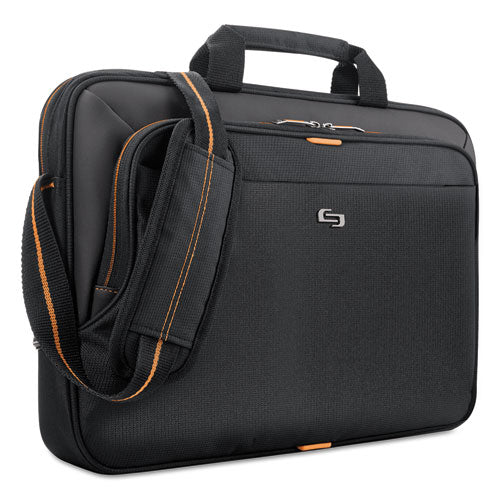 Image of Solo Urban Slim Brief, Fits Devices Up to 15.6", Polyester, 16.5 x 2 x 11.75, Black