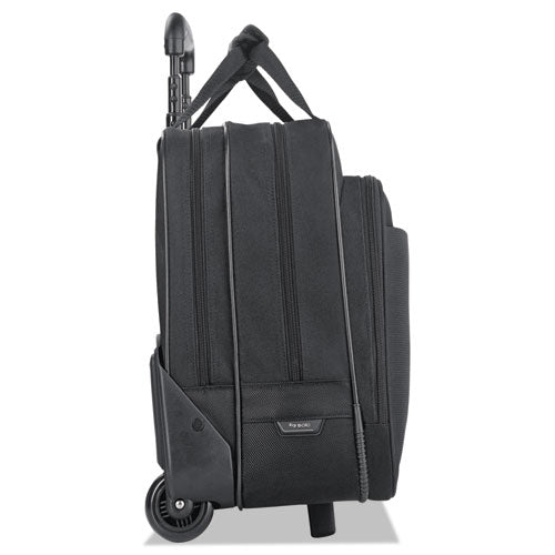 Image of Solo Classic Rolling Case, Fits Devices Up to 17.3", Polyester, 16.75 x 7 x 14.38, Black