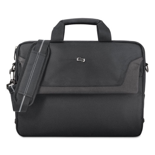 Image of Solo Pro Slim Brief, Fits Devices Up to 16", Polyester, 15.5 x 2 x 11.5, Black