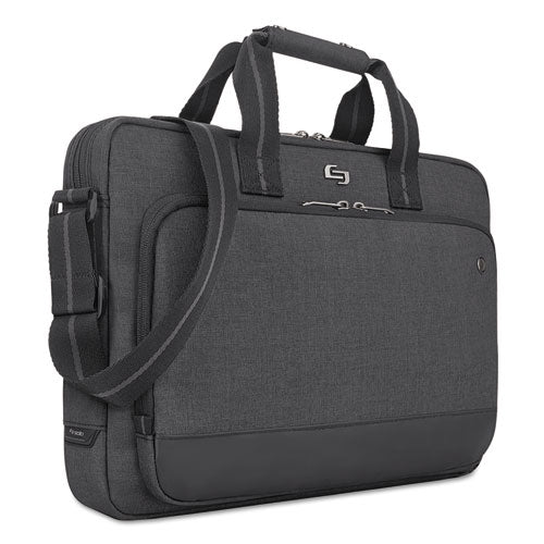 Image of Solo Urban Slimbrief, Fits Devices Up to 15.6", Polyester, 16" x 3" x 11.5", Gray