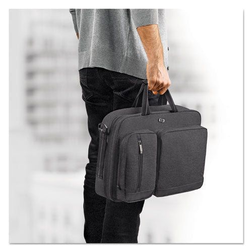 Image of Solo Urban Hybrid Briefcase, Fits Devices Up to 15.6", Polyester, 16.75" x 4" x 12", Gray