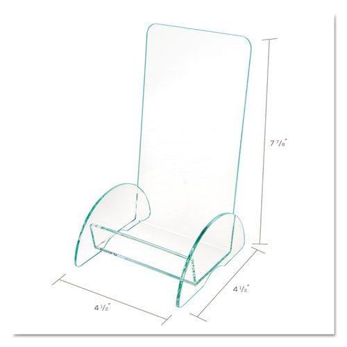 Image of deflecto® Euro-Style Docuholder, Leaflet Size, 4.5w X 4.5d X 7.88h, Green Tinted