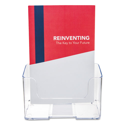 Image of deflecto® Docuholder For Countertop/wall-Mount, Booklet Size, 6.5w X 3.75d X 7.75h, Clear