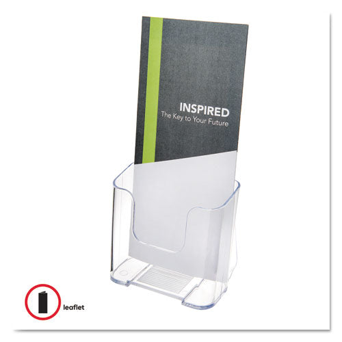 Image of deflecto® Docuholder For Countertop/wall-Mount, Leaflet Size, 4.25w X 3.25d X 7.75h, Clear