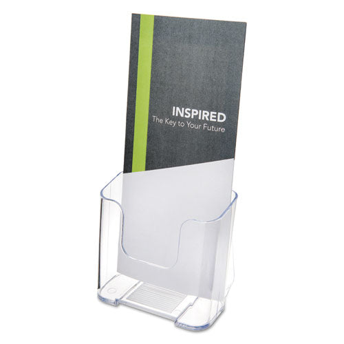 Image of deflecto® Docuholder For Countertop/wall-Mount, Leaflet Size, 4.25w X 3.25d X 7.75h, Clear