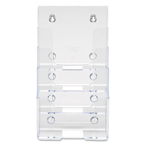 Image of deflecto® 4-Compartment Docuholder, Booklet Size, 6.88w X 6.25d X 10h, Clear
