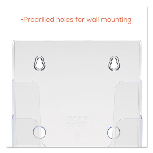 Image of deflecto® 4-Compartment Docuholder, Booklet Size, 6.88w X 6.25d X 10h, Clear