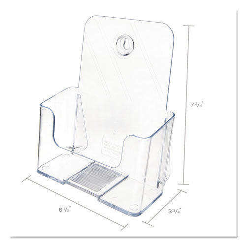 Image of deflecto® Docuholder For Countertop/wall-Mount, Booklet Size, 6.5w X 3.75d X 7.75h, Clear