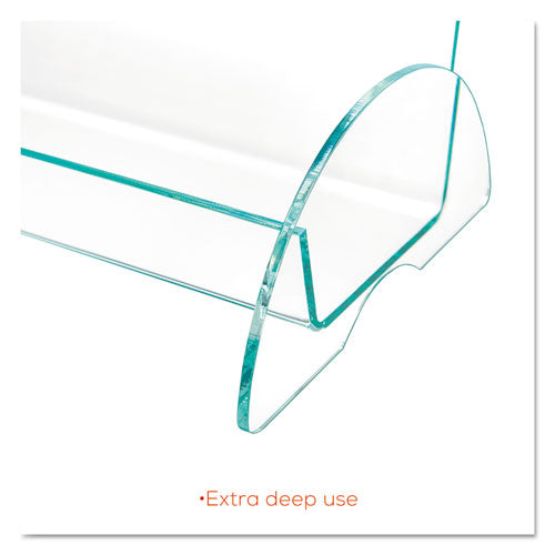 Image of deflecto® Euro-Style Docuholder, Leaflet Size, 4.5w X 4.5d X 7.88h, Green Tinted