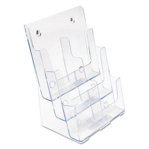 Image of deflecto® 6-Compartment DocuHolder, Leaflet Size, 9.63w x 6.25d x 12.63h, Clear