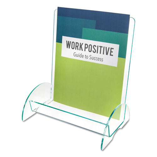 Image of deflecto® Euro-Style Docuholder, Magazine Size, 9.81w X 6.31d X11h, Green Tinted