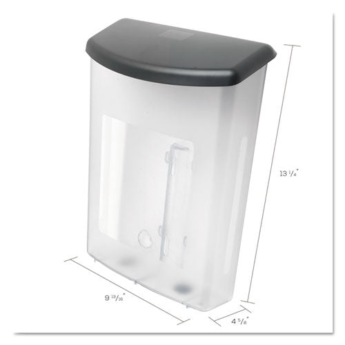 Image of deflecto® Outdoor Literature Box, 10w X 4.5d X 13.13h, Clear/black