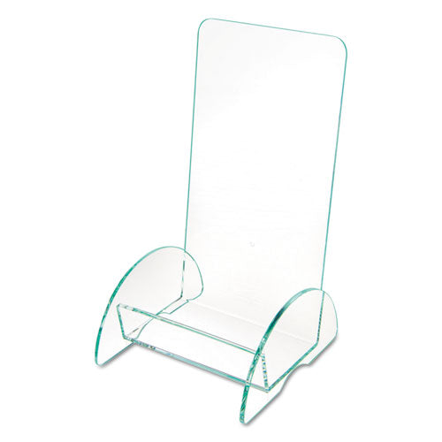 Image of deflecto® Euro-Style Docuholder, Leaflet Size, 4.5w X 4.5d X 7.88h, Green Tinted