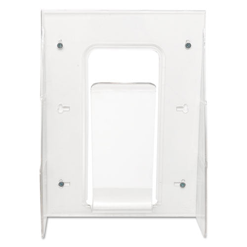 Image of deflecto® Stand-Tall Wall-Mount Literature Rack, Magazine, 9.13w X 3.25d X 11.88h, Clear