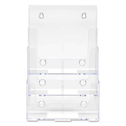 Image of deflecto® 3-Compartment Docuholder, Magazine Size, 9.5w X 6.25d X 12.63, Clear