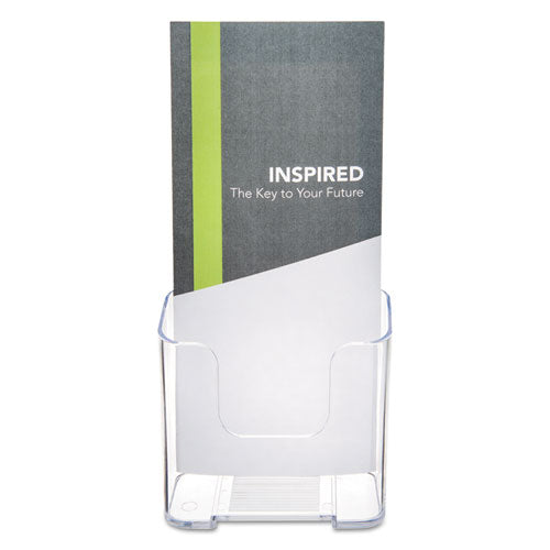Image of deflecto® Docuholder For Countertop/wall-Mount, Leaflet Size, 4.25w X 3.25d X 7.75h, Clear