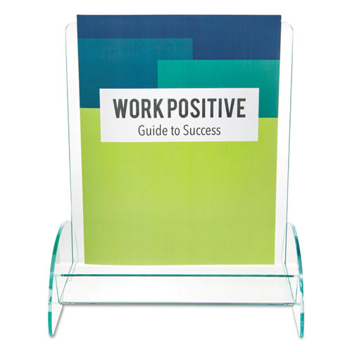 Image of deflecto® Euro-Style Docuholder, Magazine Size, 9.81w X 6.31d X11h, Green Tinted