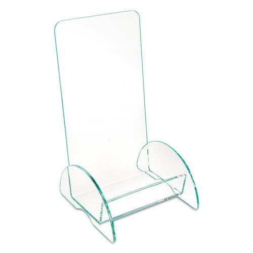 Image of deflecto® Euro-Style Docuholder, Leaflet Size, 4.5w X 4.5d X 7.88h, Green Tinted