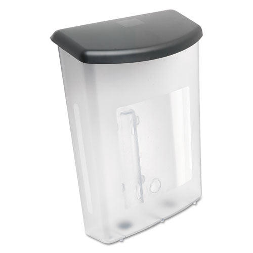Image of deflecto® Outdoor Literature Box, 10w X 4.5d X 13.13h, Clear/black