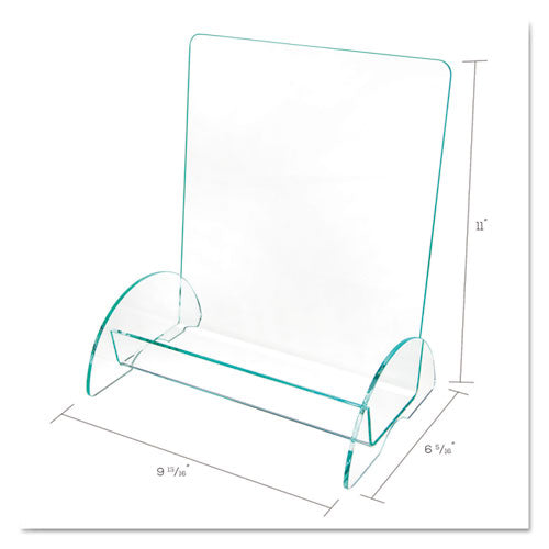 Image of deflecto® Euro-Style Docuholder, Magazine Size, 9.81w X 6.31d X11h, Green Tinted