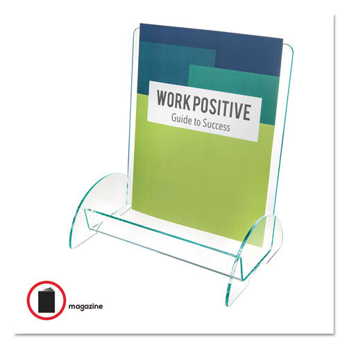 Image of deflecto® Euro-Style Docuholder, Magazine Size, 9.81w X 6.31d X11h, Green Tinted