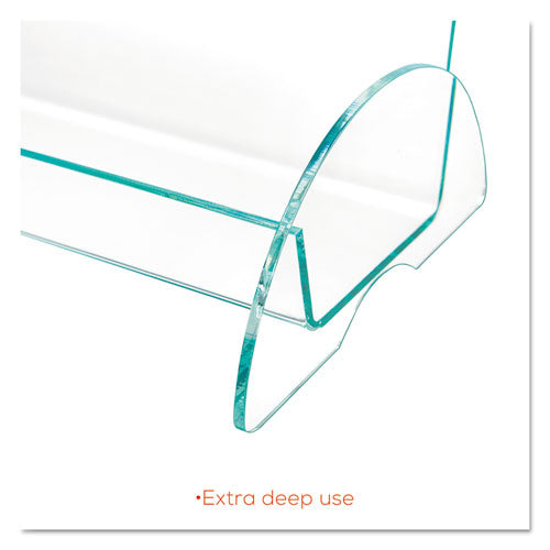 Image of deflecto® Euro-Style Docuholder, Magazine Size, 9.81w X 6.31d X11h, Green Tinted