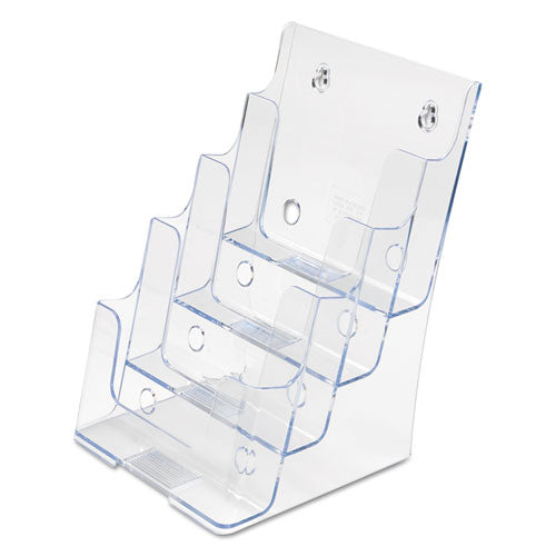 Image of deflecto® 4-Compartment Docuholder, Booklet Size, 6.88w X 6.25d X 10h, Clear