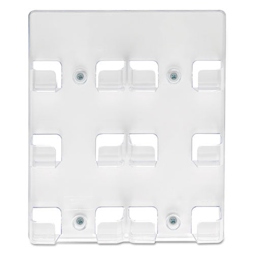 Image of deflecto® 6-Pocket Business Card Holder, Holds 480 Cards, 8.5 X 1.63 X 9.75, Plastic, Clear