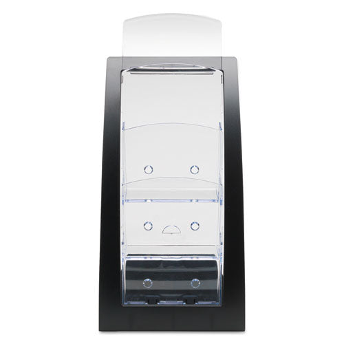 Image of deflecto® 3-Tier Literature Holder, Leaflet Size, 6.75w X 6.94d X 13.31h, Black
