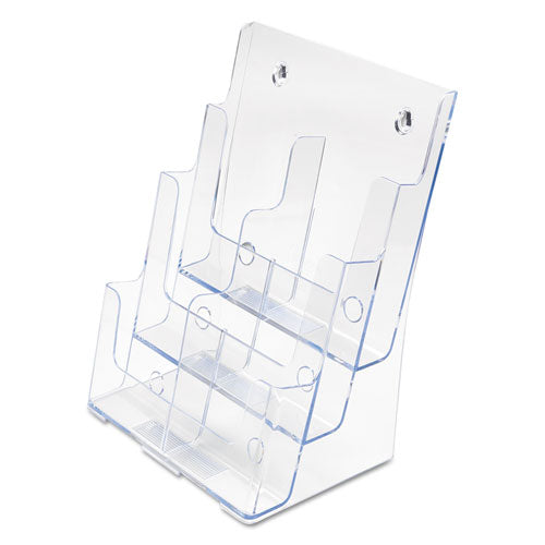 Image of deflecto® 6-Compartment DocuHolder, Leaflet Size, 9.63w x 6.25d x 12.63h, Clear