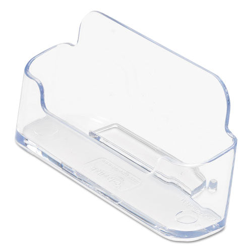 Image of deflecto® Horizontal Business Card Holder, Holds 50 Cards, 3.88 X 1.38 X 1.81, Plastic, Clear