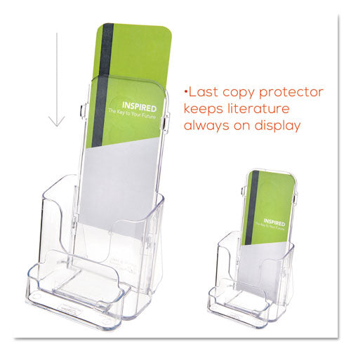 Image of deflecto® Docuholder For Countertop/wall-Mount W/card Holder, 4.38w X 4.25d X 7.75h, Clear