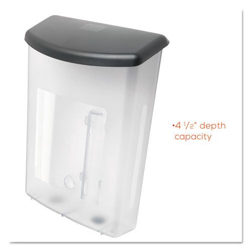 Image of deflecto® Outdoor Literature Box, 10w X 4.5d X 13.13h, Clear/black