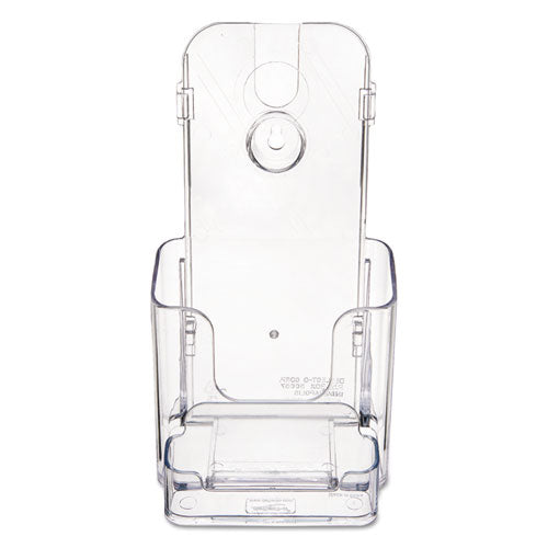 Image of deflecto® Docuholder For Countertop/wall-Mount W/card Holder, 4.38w X 4.25d X 7.75h, Clear
