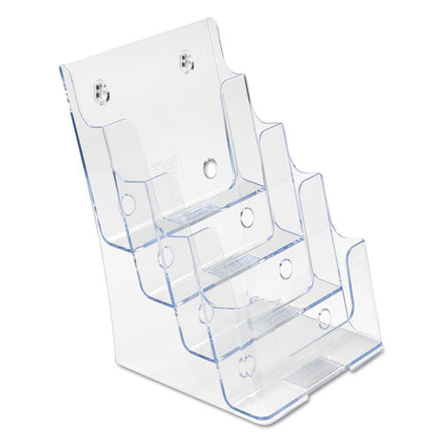 Image of deflecto® 4-Compartment Docuholder, Booklet Size, 6.88w X 6.25d X 10h, Clear