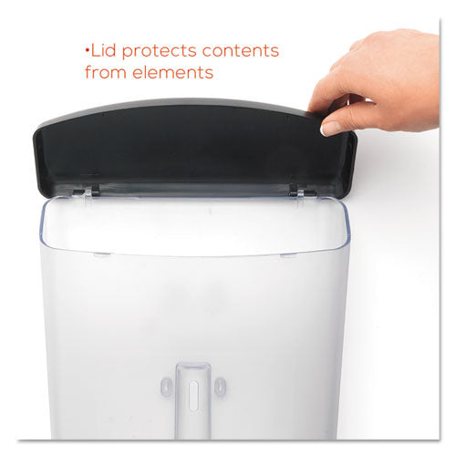 Image of deflecto® Outdoor Literature Box, 10w X 4.5d X 13.13h, Clear/black