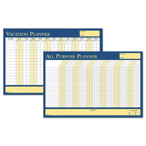 Image of House of Doolittle 100% Recycled All-Purpose/Vacation Planner, 12-Month Planning/Scheduling Calendar, 36" x 24", Multicolor Surface