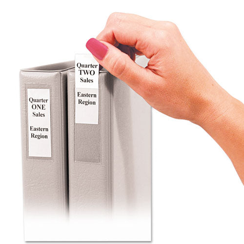 Image of C-Line® Self-Adhesive Ring Binder Label Holders, Top Load, 1 x 2,81, Clear, 12/Pack