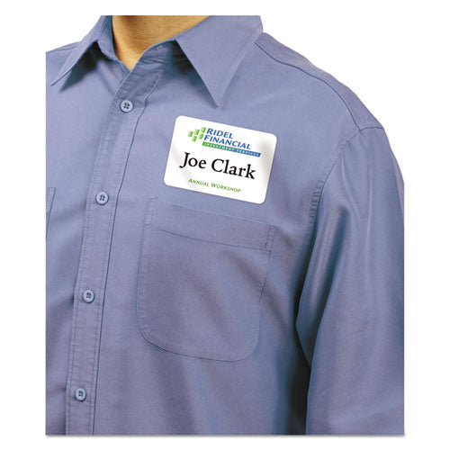 Image of Avery® Flexible Adhesive Name Badge Labels, 3.38 X 2.33, White, 160/pack