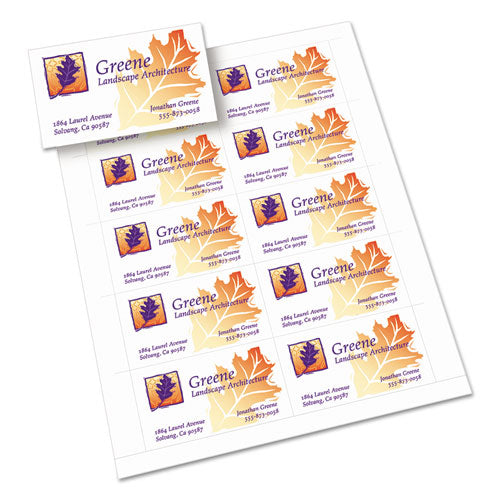 Image of Avery® True Print Clean Edge Business Cards, Inkjet, 2 X 3.5, White, 1,000 Cards, 10 Cards/sheet, 100 Sheets/box