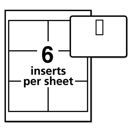 Image of Avery® Clip-Style Name Badge Holder With Laser/inkjet Insert, Top Load, 4 X 3, White, 40/box