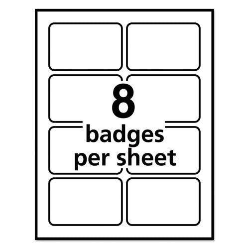 Image of Avery® Flexible Adhesive Name Badge Labels, 3.38 X 2.33, White, 400/box