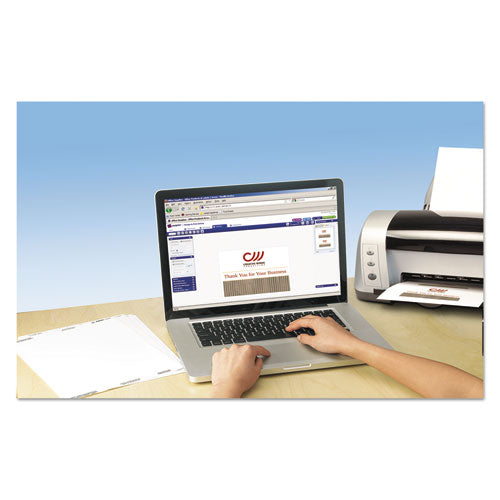 Image of Avery® Note Cards with Matching Envelopes, Laser, 80 lb, 4.25 x 5.5, Uncoated White, 60 Cards, 2 Cards/Sheet, 30 Sheets/Pack