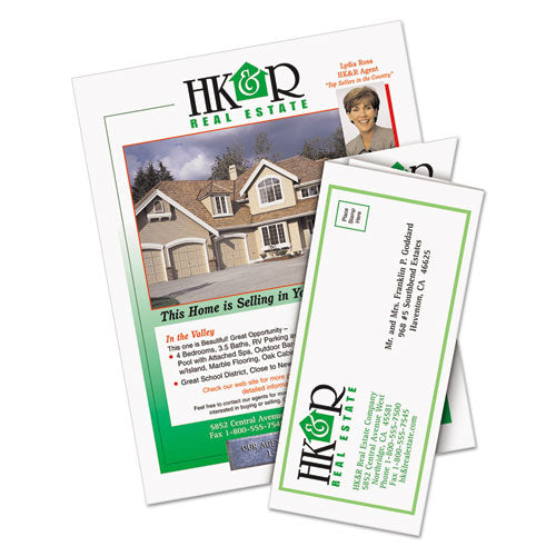 Image of Avery® Tri-Fold Brochures, 92 Bright, 85 lb Text Weight, 8.5 x 11, Matte White, 100/Pack