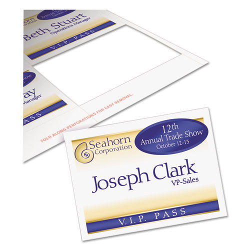 Image of Avery® Name Badge Insert Refills, Horizontal/vertical, 3 X 4, White, 300/box